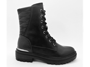 Botas de mujer negras exquisitas, simples y duraderas