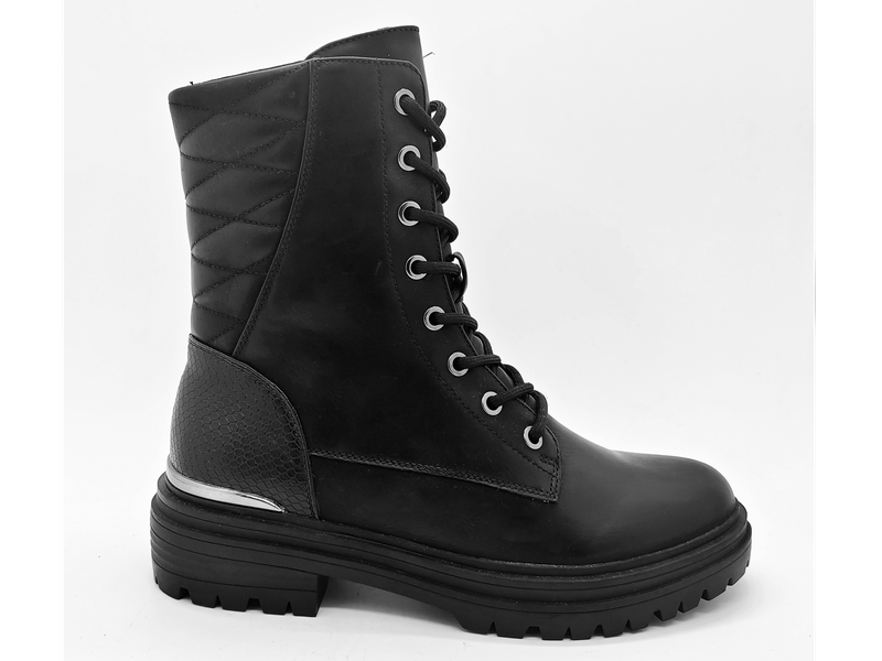 Botas de mujer negras exquisitas, simples y duraderas