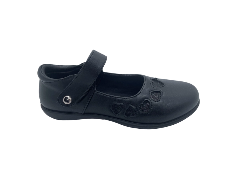 Zapatos escolares minimalistas, refinados, generosos y alegres para niña
