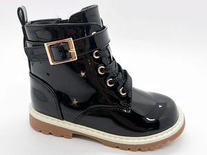 Botas antideslizantes cómodas de diseño negro para niñas