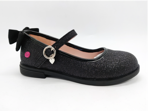 Zapatos escolares cómodos antideslizantes informales con purpurina para niñas