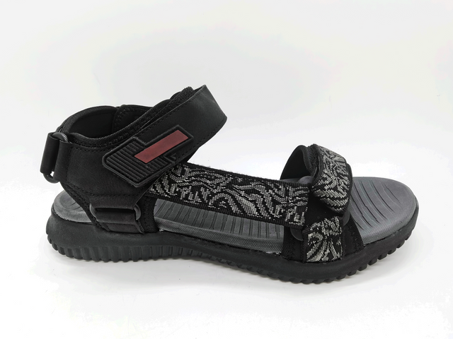 Sandalias de hombre informales diarias con diseño de patrón negro