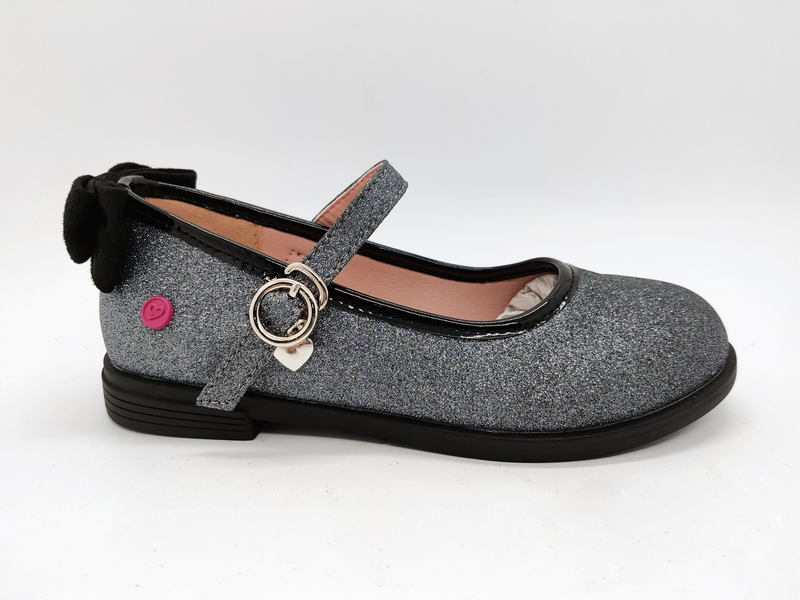 Zapatos escolares cómodos e informales con diseño de purpurina para niñas