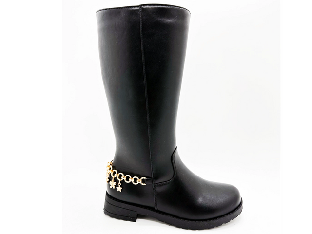 Botas altas de mujer de PU con superficie lisa 