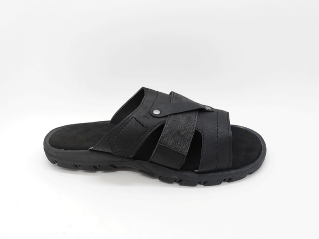Sandalias suaves negras clásicas para varias profesiones para hombre