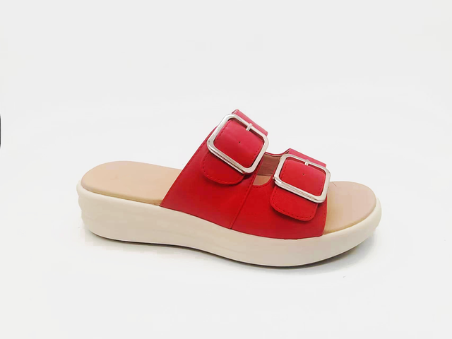 Sandalias rojas de la ciudad Sandalias de moda de verano para mujer